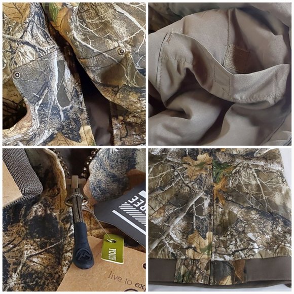 'MEG.OUTDOORS' HUNT-GEAR INSULATED HOODIE CAMO COAT 'REALTREE EDGE' FULL-ZIP - Picture 7 of 16